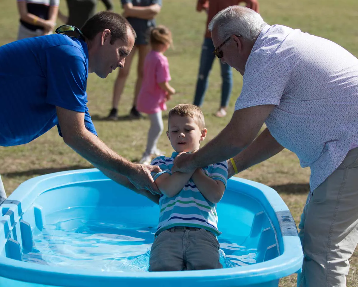 Elementary kids baptism